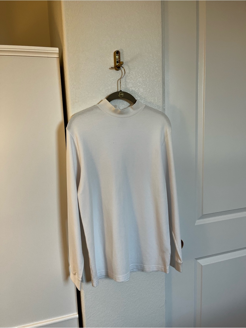 Roundtree & Yorke Men’s White Turtleneck Long Sleeve Shirt Size Small Cotton